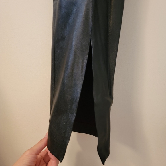 Amanda Uprichard X REVOLVE Malta Faux Black Leather Pants Size Large NWOT - Picture 6 of 15